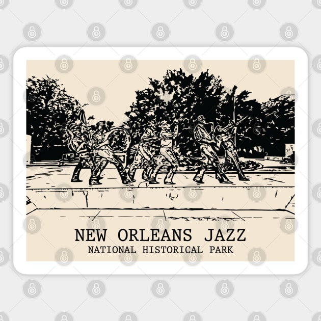 New Orleans Jazz National Historical Park Magnet by Lakeric